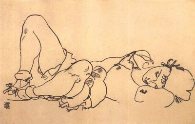 deitado de Egon Schiele